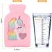Unicorn Plush Hot Water Bottle - Removable Washable Cover, 1L Natural Rubber, Pink - Ideal for Neck, Waist, Back, Legs, Shoulders - Winter Warmth - Buy Online on GoSupps.com