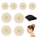 8 pieces Haardonut set hair knot ring ladies hair knot donut-dutt pillow hair styling hair jewelry with 50 PCs U-shape hair clip (4 medium and 4 small)