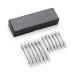 UJOY French Barrettes - DIY Basics hair clips metal hair clips accessories silver hair clips -12PCs for size 2.3 "& 3.5" valentine gift for woman girlfriend 1 piece (12 pack) silver