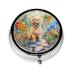 Smiling Chow Chow Puppy Printed Pill Box/Pill Case Portable Square Pill Box Pill Case for Purse Pill Box Travel 2.2x1.6in Smiling Chow Chow Puppy One Size