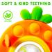 Buy Jiosdo Montessori Sensory Baby Toys - Silicone Pull String Rattle & Engine Toys (6 Months - 1 Year) - Orange Carrot - Buy Online on GoSupps.com