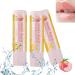 3 Pack Peach Color Changing Lip Balm, Long Lasting Lip Gloss, Colorful, Magic, Moisturizing Makeup,Peach flavor moisturizing lip balm 5g