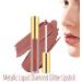 Liquid Diamond Glitter Metallic Lipstick Highly Pigmented Shimmering Multi-Color Lip Gloss Shiny Glossy Liquid Lipstick (08) - Buy Online on GoSupps.com