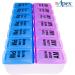 Apex Twice-A-Day Weekly Pill Organizer Weekly Pill Organizer 2 Times a Day Color-Coded Easy-Open See-Through Lids Organize Medication or Vitamins by AM PM or Morning and Bedtime Berry/Blue - Buy Online on GoSupps.com