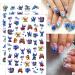 Cute 3D Self-Adhesive Nail Art Stickers - 6 Sheets Cartoon Designer Decals for DIY Acrylic Nail Decorations - Kawaii Nail Supplies for Women and Girls - Buy Online on GoSupps.com