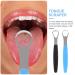2 Sets Stainless Steel Oral Mouth Cleaning Scraper Tools | Black & Blue - Best for Dental Hygiene Care - Buy Online on GoSupps.com