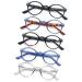 Reading Glasses Women Men Classic Round Readers +2.50 Circular Cheaters Glasses W/Lightweight Frame Comfortable Fit 5 Pack 5 Pair Mix Color 2.5 x