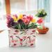 Exquisite Knitting Tote Bag with Wood Handle for Needles and Sewing Tools - Red Flower Design - Buy Online on GoSupps.com