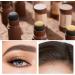 VolksRose Eyebrow Stamp and Eyebrow Stencil Kit - Eyebrow Stamp and Shaping Kit for Perfect Brow with 10 Pairs Reusable Eyebrow Stencils Brush & Trimmer Long-lasting Waterproof (Red Brown) - Buy Online on GoSupps.com