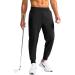 G Gradual Men's Golf Joggers Pants with Zipper Pockets Stretch Sweatpants Slim Fit Track Pants Joggers for Men Work Running Black Medium