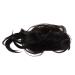 minkissy Wig Fake Hair High Temperature Wire Extension Brown Black 22x10cm As Shown