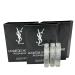 YVES SAINT LAURENT YSL LA NUIT DE L'HOMME EDT MEN Sample Perfume Spray Trial Size Partially Filled Vials 1.2 ml / 0.04 fl oz (set of 3) Black