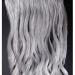 61cm Silver-Gray Clip-In Hair Extensions | Human Hair Wavy Weft with 5 Clips - 120g - Buy Online on GoSupps.com