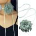 South Kieling Sky Blue Flower Choker Necklace | Elegant Collarbone Chain for Daily Use & Parties | Trendy Jewelry Decoration - Buy Online on GoSupps.com