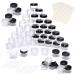100 pieces of jaws 5ml empty can mini clear cremal trial transparent cream glas cosmetic bottle container with screw cap used for lip balm lotion black-black transparent 50 PCs Transparent 50PCs Noir