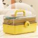 Large Capacity Shockproof Medicine Storage Box - 3 Layers Portable & Waterproof for Home & Outdoor Use | Lemon Yellow - Buy Online on GoSupps.com