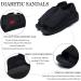 GWQDJ Men's Open Toe Diabetic Sandals - Extra Wide Adjustable Arthritis Edema Slippers | Black 41 - Buy Online on GoSupps.com
