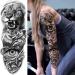 NEZAR Sexy Big Rose Flower Full Arm Temporary Tattoos - Waterproof Tribal Fake Tattoo Sleeves for Women - Buy Online on GoSupps.com