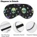 Neon Skulls Starry Night Sleep Mask - Adjustable Eye Cover for Men & Women - Blocks Light for Night Travel & Nap - Buy Online on GoSupps.com