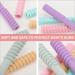 NUOBESTY Hollow Teether Tubes 5 Pack with Brush - Soft Silicone Teething Toys for Babies | Chewable Straw Toys for Infants and Toddlers - Buy Online on GoSupps.com