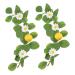 HOMSFOU 4 Pcs Simulation Lemon Pendant Decorative with Lemon Lemons for Decoration Mantel Garland Fake Lemons Artificial Flower Floral Wreath Vines for Bedroom Rose Leaves Summer Plastic