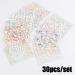 30 Sheets Colorful Flower Nail Art Stickers - Self-Adhesive Decals for Women and Girls - Elegant 3D Design with Daisies, Hearts, and Bow Ties - Nail Art Supplies to Enhance Glamour - Buy Online on GoSupps.com