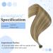 Youngsee 35cm Nanoring Hair Extensions - Real Light Brown & Platinum Blonde Highlights | 50g 1g/s Nano Ring Extensions - Buy Online on GoSupps.com