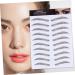 DRESSOOS Authentic Eyebrows 4pcs Eyebrow Stickers Eyebrow Transfer Stickers Water Transfer Eyebrow Sticker Water Proof 3d Tool - Buy Online on GoSupps.com
