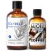 HIQILI 100ML Tea Tree Essential Oil & 30ML Coffee Fragrance Oil for DIY Diffuser
