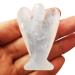 Lovionus89 Naturally white quartz guardian angel statue hand -carved stone healing crystal bag figures decoration 5cm 50mm white quartz