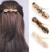 Brinie Hair Barrettes Tortoiseshell Hair Clips Geometric Hair Pins Automatic Hair Accessories for Women and Girls (Pack of 3) (Pack of 3)