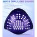 Zawaer UV LED Nail Lamp 280W - Professional Fast Nail Dryer with 66 Lamps, 4 Timer Settings, LCD Display - For Gel Polish Curing at Home - Buy Online on GoSupps.com