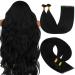 Youngsee Extensions Real Hair Bondings Black Remy Bondings Real Hair Black U Tip Extensions Real Hair Bonding Extensions Real Hair 1g Keratin Extensions Real Hair 35 cm smooth hair 50g 50stranges #1 35 cm-u Tip 1-1- #1