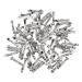 50 Pieces Retro Sliver Blank French Barrettes Hair Clips Craft Ribbon Bow DIY Elastic Tool - 7 x 58mm