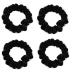 Mytoptrendz Plain Velvet Small Hair Scrunchies Hair Ties Ponttail Bands for Thin hair Girls Hair Accessories (Black set of 4 piece Small)