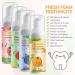 Kids Foam Toothpaste 4 Pack - Low Fluoride Toddler Anti-Cavity Foam with Fruit Flavor - Natural Formula - U-Shaped Toothbrush - Ages 3+ - 2.11 fl oz/Pack (Blueberry, Orange, Watermelon, Strawberry) - Buy Online on GoSupps.com
