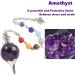 Round Amethyst Pendulum - Natural Crystal Gemstone for Dowsing, Reiki Healing & Meditation - Buy Online on GoSupps.com