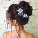 Bride Wedding Blue Crystal Hair Pins - Rhinestone Bridal Headpieces for Women - Pack of 2 - Buy Online on GoSupps.com