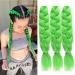 Lime Color Kanekalon Braiding Hair Crochet Synthetic Jumbo Braids Hair Extension 24 Inch 3pcs/Lot Jumbo Braiding for Twist Braiding Box Braids 24 Inch (Pack of 3) Lime
