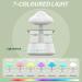 Rain Cloud Humidifier Night Light | 7 Color Aromatherapy Essential Oil Diffuser | Mushroom Design | Water Drop Sound | White - Buy Online on GoSupps.com