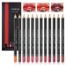 12 Pcs Lip Liner Pencil Set High Pigmented Waterproof Matte Lip Liner Set Professional Long Lasting Smudge-proof Lipstick Pen Rich Pigmented Color Lip Pencil Lipliner Set