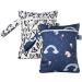 SEAUR 2 Pack Waterproof Cloth Diaper Pockets with Zipper - Portable Baby Diaper Storage Color 3 (18x25 cm) - Buy Online on GoSupps.com