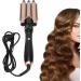 5 in 1 Curling Wand Set - 60W Instant Heat Triple Barrel Hair Crimpers & Wavers | Interchangeable Ceramic Curler with Heat Protective Glove - Shop Internationally - Buy Online on GoSupps.com