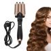 5 in 1 Curling Wand Set Multifunctional Styling Tool with LCD Display for Professional and Home Use Ceramic Coating Rose Gold