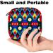 Geometric Blue Women's Binding-Up Bag | Menstrual Cup Pocket & Portable Period Bag for Girls & Women - Buy Online on GoSupps.com