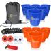 EP EXERCISE N PLAY Backyards Pong Games | Giant Yard Pong Bucket Yard Pong Game Set with 12 Buckets | Toss Game for Family and Friends (Blue/Oerange)