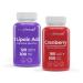 LongLifeNutri R-Alpha Lipoic Acid 300 mg + Cranberry Extract 500 mg Bundle - 120 + 180 Vegetarian Capsules Cellular Energy & Metabolic Function Urinary Tract Health 4-6 Month Supply Made in USA