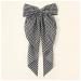 Hair Clips Spring Satin Girls Bow Hair Band Trendy Ribbon Hairpin Temperament Ribbon Bow Ladies Headwear Hair Accessories Blue Hair Clips (Size : Houndstooth-1)