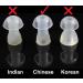 FCS Silicone Ear Tips for Hearing Aids - 18 Pack Small 8mm Replacement Earplugs with Tube & Elbow Connectors - International Shipping Available - Buy Online on GoSupps.com