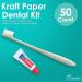 Kraft Paper Dental Kit: Eco-Friendly Wheat Straw Toothbrush & Colgate Toothpaste - 50 Pack for Sustainable Oral Care - Buy Online on GoSupps.com
